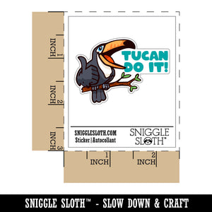 Tucan Do It Encouraging Bird Waterproof Vinyl Phone Tablet Laptop Water Bottle Car Window Bumper Decal Sticker Set - 5 Pack