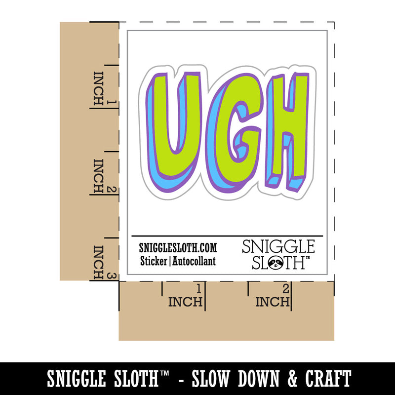 Ugh Disgust Waterproof Vinyl Phone Tablet Laptop Water Bottle Car Window Bumper Decal Sticker Set - 5 Pack