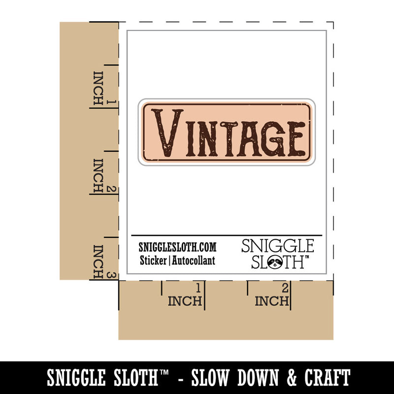Vintage Old Fashioned Label Waterproof Vinyl Phone Tablet Laptop Water Bottle Car Window Bumper Decal Sticker Set - 5 Pack