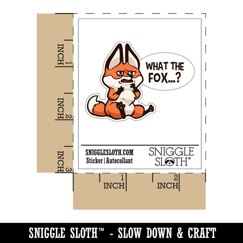 What the Fox Confused Disgusted Reaction Waterproof Vinyl Phone Tablet Laptop Water Bottle Car Window Bumper Decal Sticker Set - 5 Pack