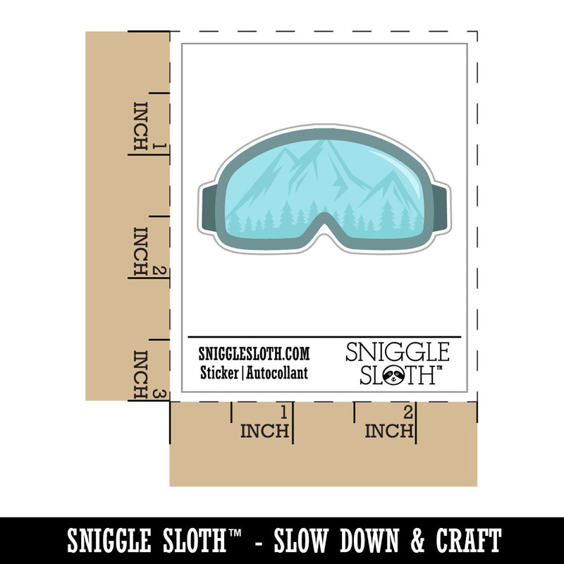 Winter Ski Goggles Waterproof Vinyl Phone Tablet Laptop Water Bottle Car Window Bumper Decal Sticker Set - 5 Pack