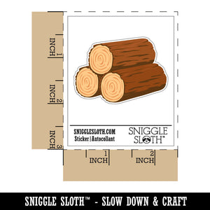 Wood Logs Lumber Pile Trees Waterproof Vinyl Phone Tablet Laptop Water Bottle Car Window Bumper Decal Sticker Set - 5 Pack