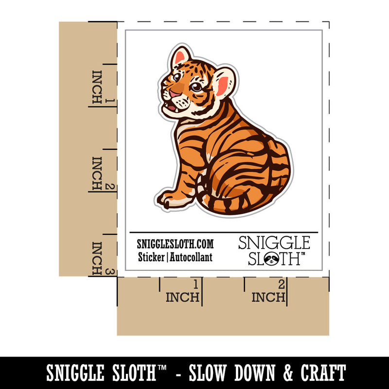 Baby Tiger Cub Realistic Wild Cat
