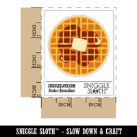 Breakfast Waffle with Butter and Maple Syrup