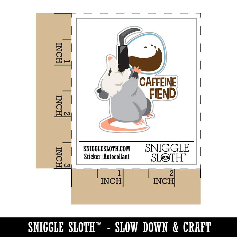 Caffeine Fiend Opossum Coffee Pot