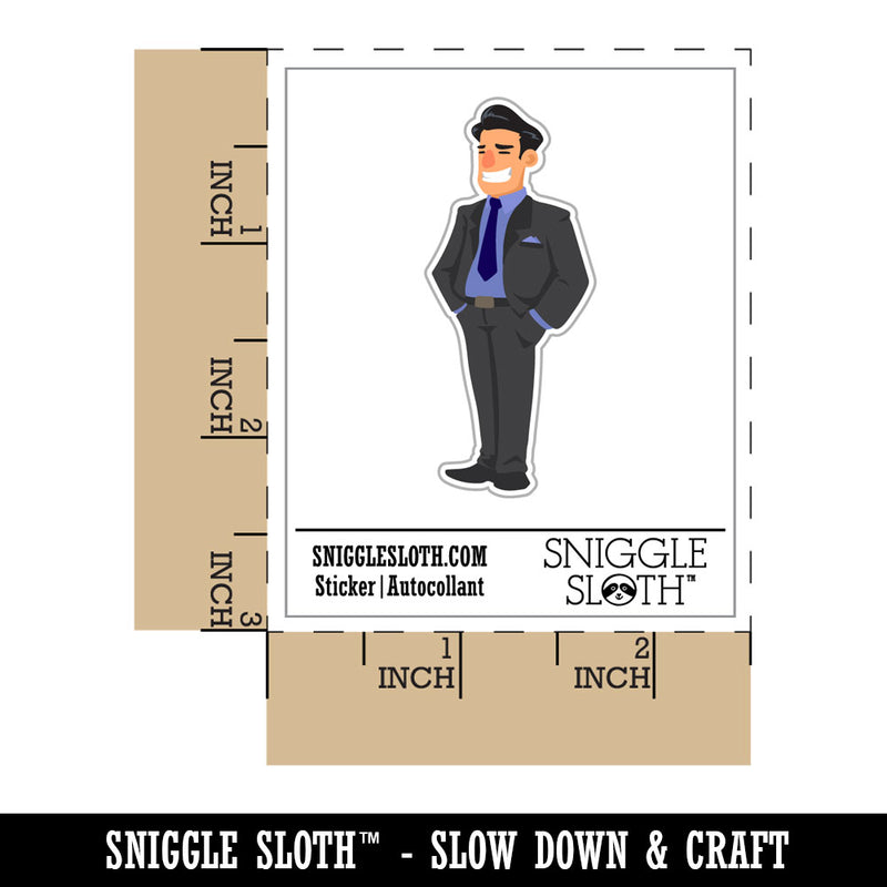 Cartoon Business Man Suit Tie