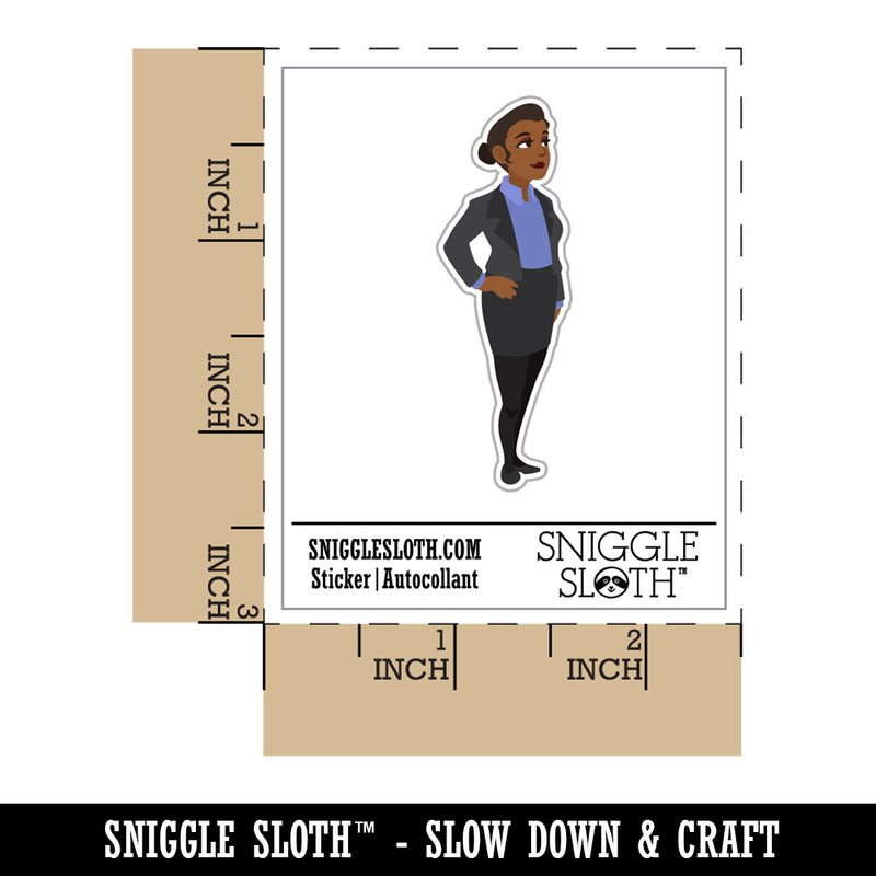 Cartoon Business Woman Suit Skirt