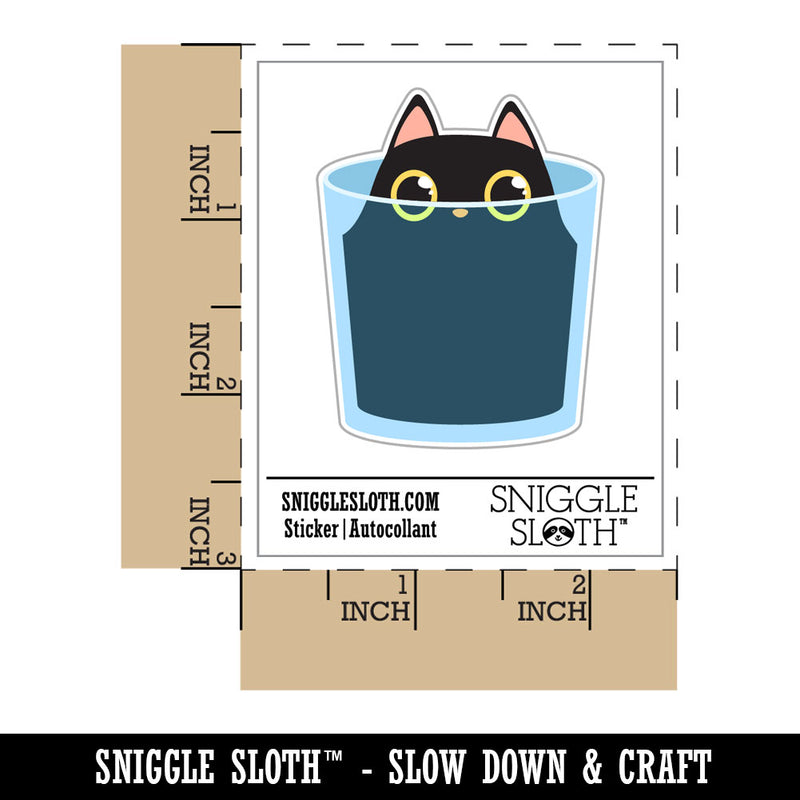 Cat Kitten In Glass Vase Container