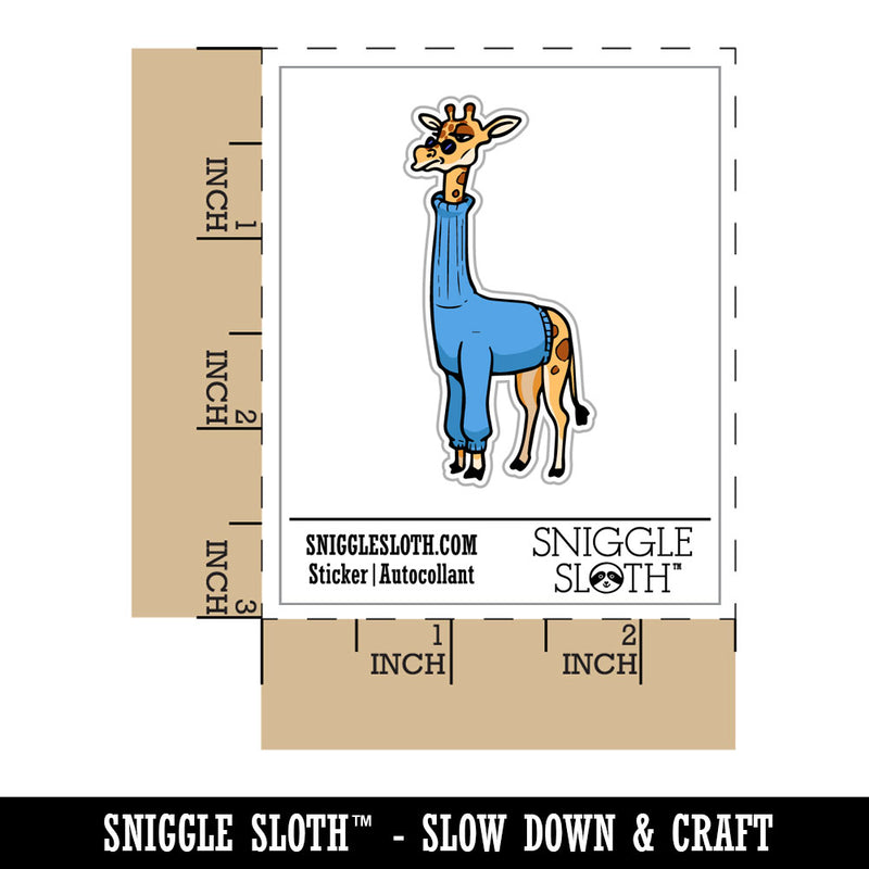 Cool Giraffe in Turtleneck Sweater