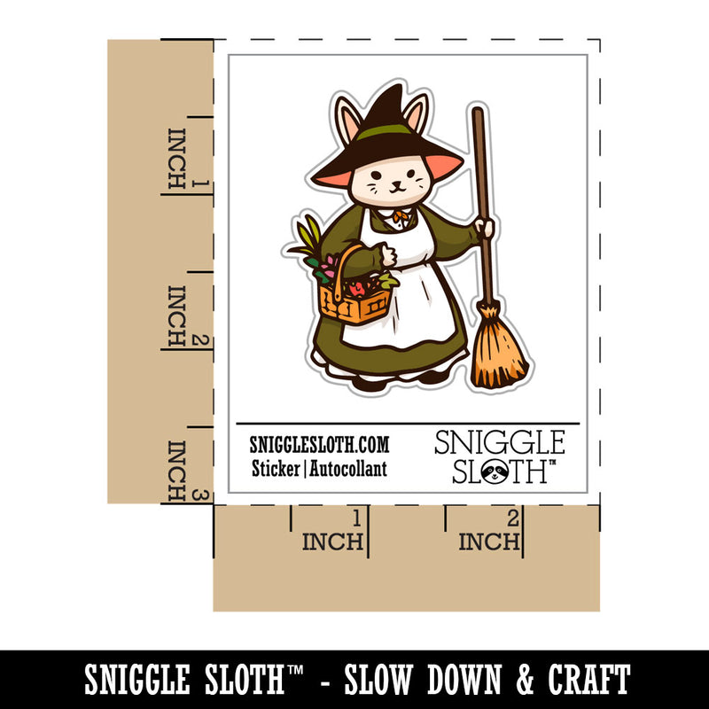 Cottage Witch Bunny Rabbit with Broom