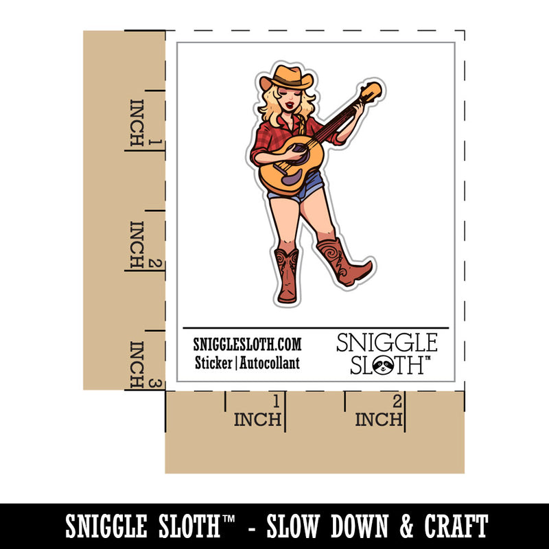 Country Western Signer Cowgirl with Guitar