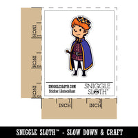 Cute Cartoon Prince with Crown