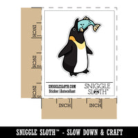 Emperor Penguin Swallowing Fish