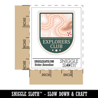 Explorers Club Topographic Map Outdoors Nature Hiking
