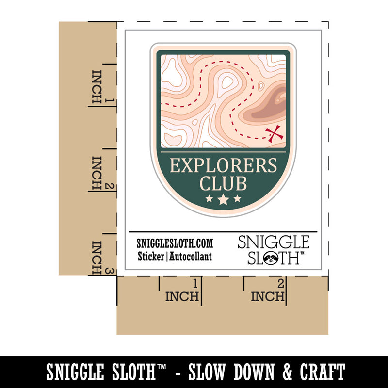 Explorers Club Topographic Map Outdoors Nature Hiking