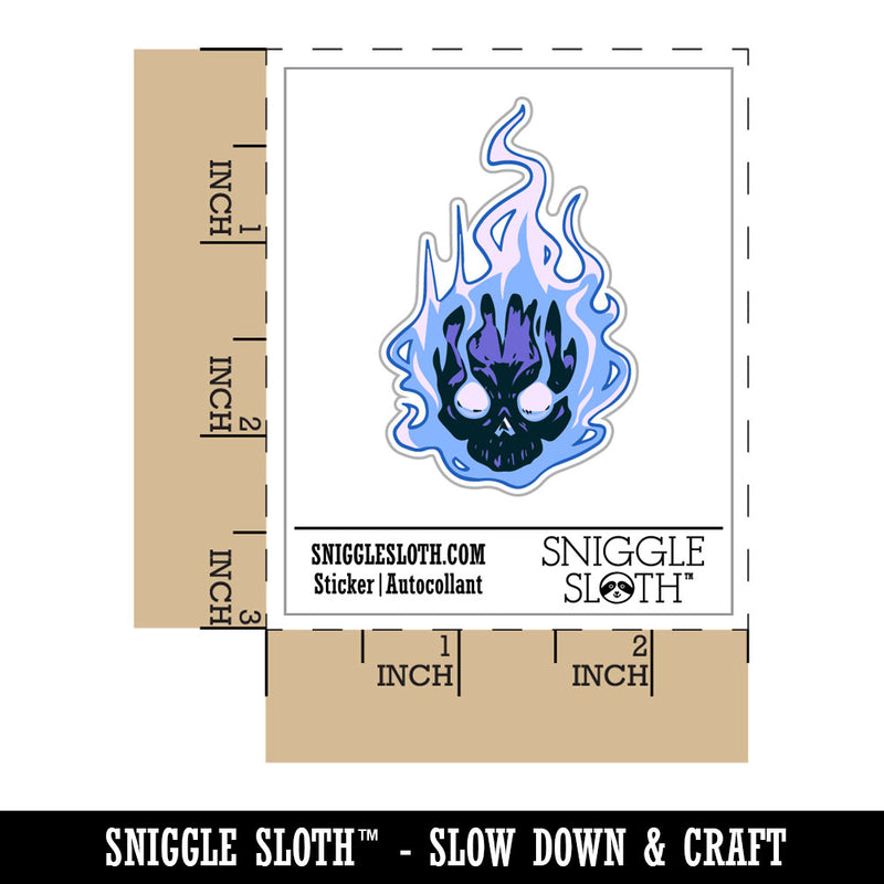 Flaming Skull Ghost Skeleton Head Monster