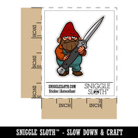 Garden Gnome with Switchblade Pocket Knife Funny
