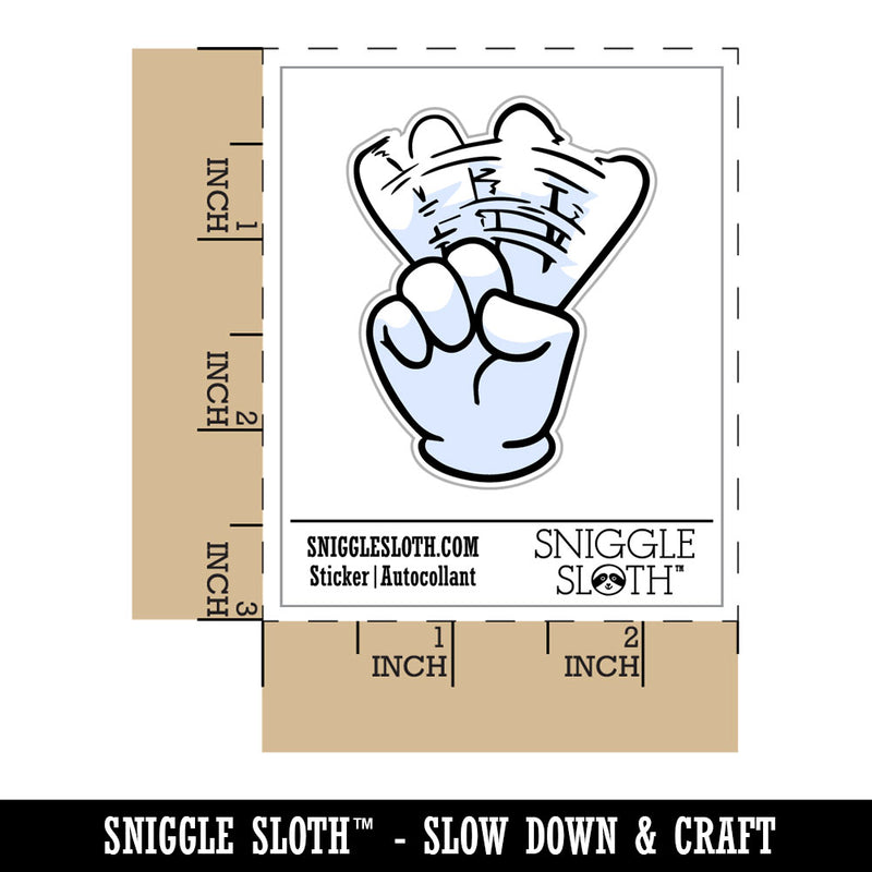 Gloved Cartoon Hand Wagging Finger No