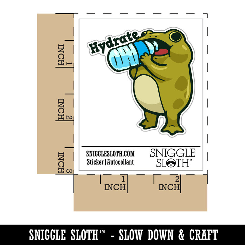 Hydrate Frog with Water Bottle