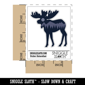 Mountain Scene Moose Silhouette