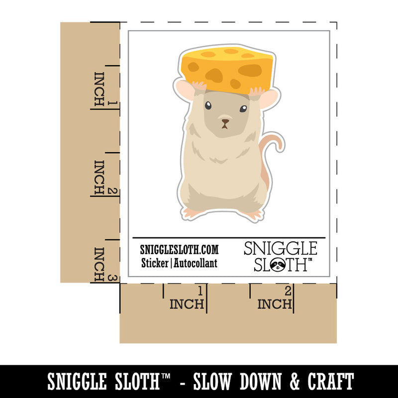Mouse Holding Up Cheese Above Head