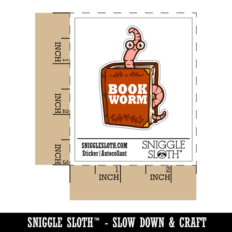 Nerdy Book Worm with Glasses Library