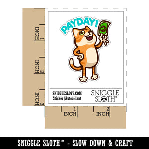 Payday Cat With Money Dollar Bill