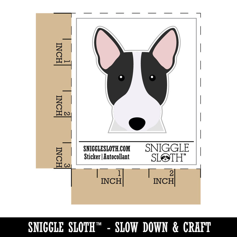 Peeking Bull Terrier Dog