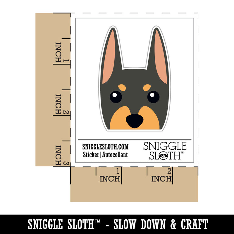 Peeking Doberman Dog