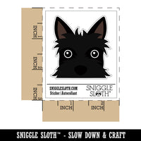 Peeking Scottish Terrier Dog