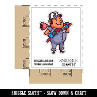 Professional Plumber Man with Plunger and Pipe Wrench