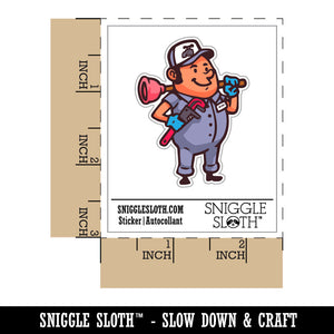 Professional Plumber Man with Plunger and Pipe Wrench