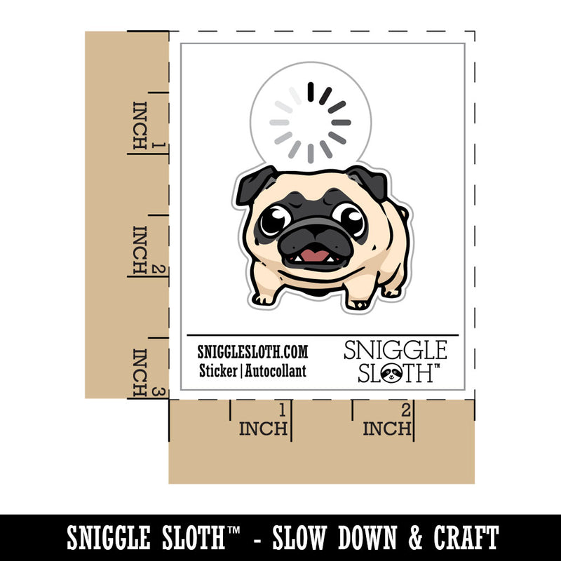 Pug Thinking Calculating Loading Dog