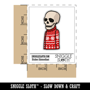 Skeleton Skull in Christmas Sweater