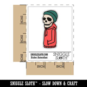 Skeleton Skull in Hoodie and Beanie