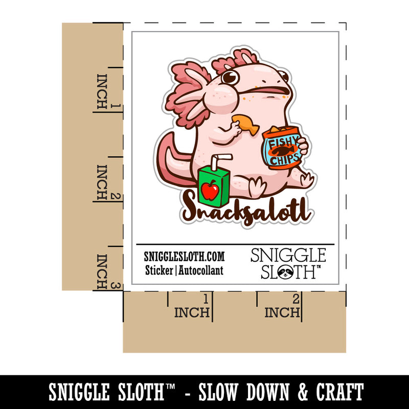 Snacksalotl Snacking Axolotl Hungry Salamander