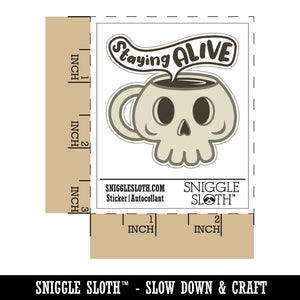 Staying Alive Coffee Skull Mug