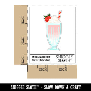 Strawberry Milkshake Ice Cream Dessert Drink Beverage