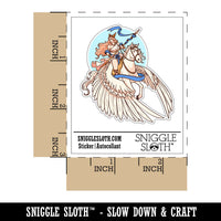 Valkyrie On Pegasus Horse Norse Mythology