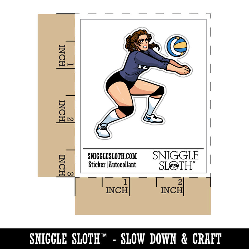 Volleyball Player Woman Bump Ball