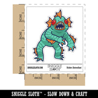 Water Bottle Sticker Set Creepy Cartoon Sea Monster Creature Cute Waterproof Vinyl Stickers Pack Decal, Skateboard, Laptop, Car, Window, Bumper - 5 Pack