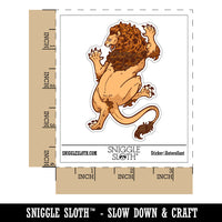Water Bottle Sticker Set Ferocious Crawling Lion Regal Cat Fierce Cute Waterproof Vinyl Stickers Pack Decal, Skateboard, Laptop, Car, Window, Bumper - 5 Pack