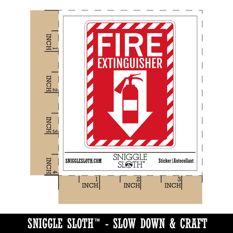 Water Bottle Sticker Set Fire Extinguisher Location Emergency Sign Cute Waterproof Vinyl Stickers Pack Decal, Skateboard, Laptop, Car, Window, Bumper - 5 Pack
