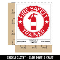Water Bottle Sticker Set Fire Safety Trained Extinguisher Sign Cute Waterproof Vinyl Stickers Pack Decal, Skateboard, Laptop, Car, Window, Bumper - 5 Pack