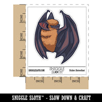 Water Bottle Sticker Set Fuzzy Little Bat Clinging Resting Cute Waterproof Vinyl Stickers Pack Decal, Skateboard, Laptop, Car, Window, Bumper - 5 Pack