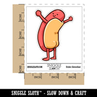 Water Bottle Sticker Set Hot Dog Buns Butt Food Funny Cute Waterproof Vinyl Stickers Pack Decal, Skateboard, Laptop, Car, Window, Bumper - 5 Pack