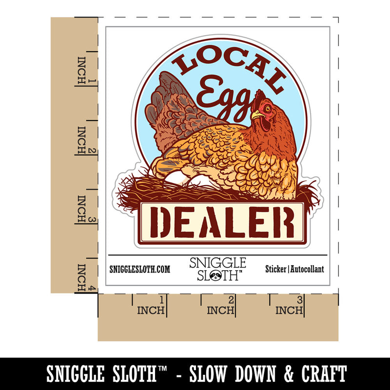 Water Bottle Sticker Set Local Egg Dealer Chicken Hen Nest Cute Waterproof Vinyl Stickers Pack Decal, Skateboard, Laptop, Car, Window, Bumper - 5 Pack