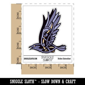 Water Bottle Sticker Set Norse Viking Rune Raven Crow Flying Bird Cute Waterproof Vinyl Stickers Pack Decal, Skateboard, Laptop, Car, Window, Bumper - 5 Pack