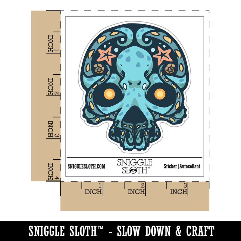 Water Bottle Sticker Set Octopus Skull Nautical Tentacles Cute Waterproof Vinyl Stickers Pack Decal, Skateboard, Laptop, Car, Window, Bumper - 5 Pack