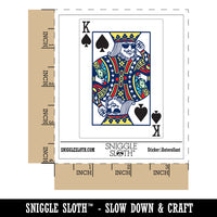 Water Bottle Sticker Set Playing Card King Of Spades Sunglasses Money Cute Waterproof Vinyl Stickers Pack Decal, Skateboard, Laptop, Car, Window, Bumper - 5 Pack